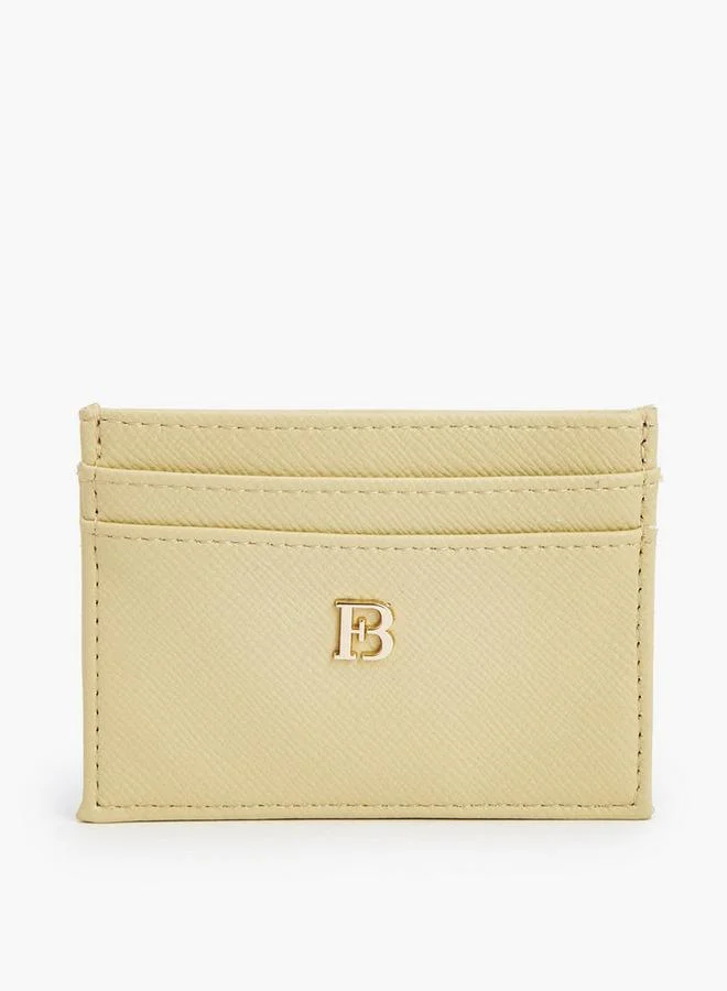 Flora Bella By Shoexpress Textured Card Holder With Monogram Detail